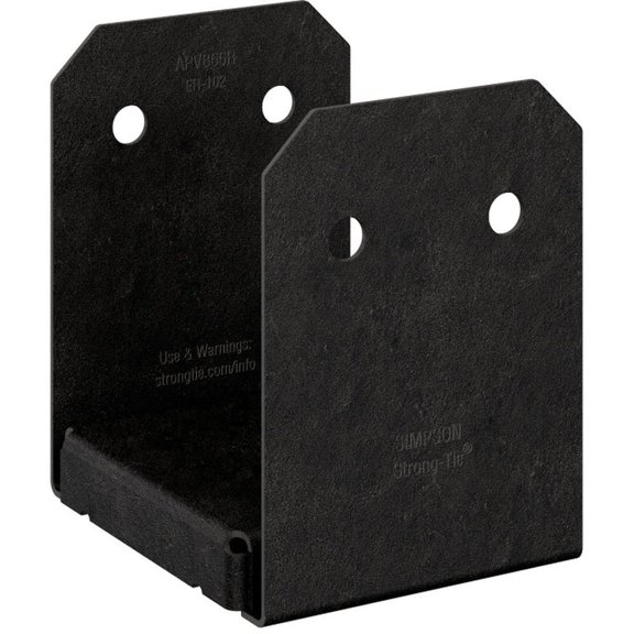 Simpson Strong-Tie APVB66R - Outdoor Accents Avant Collection ZMAX, Black Post Base for
