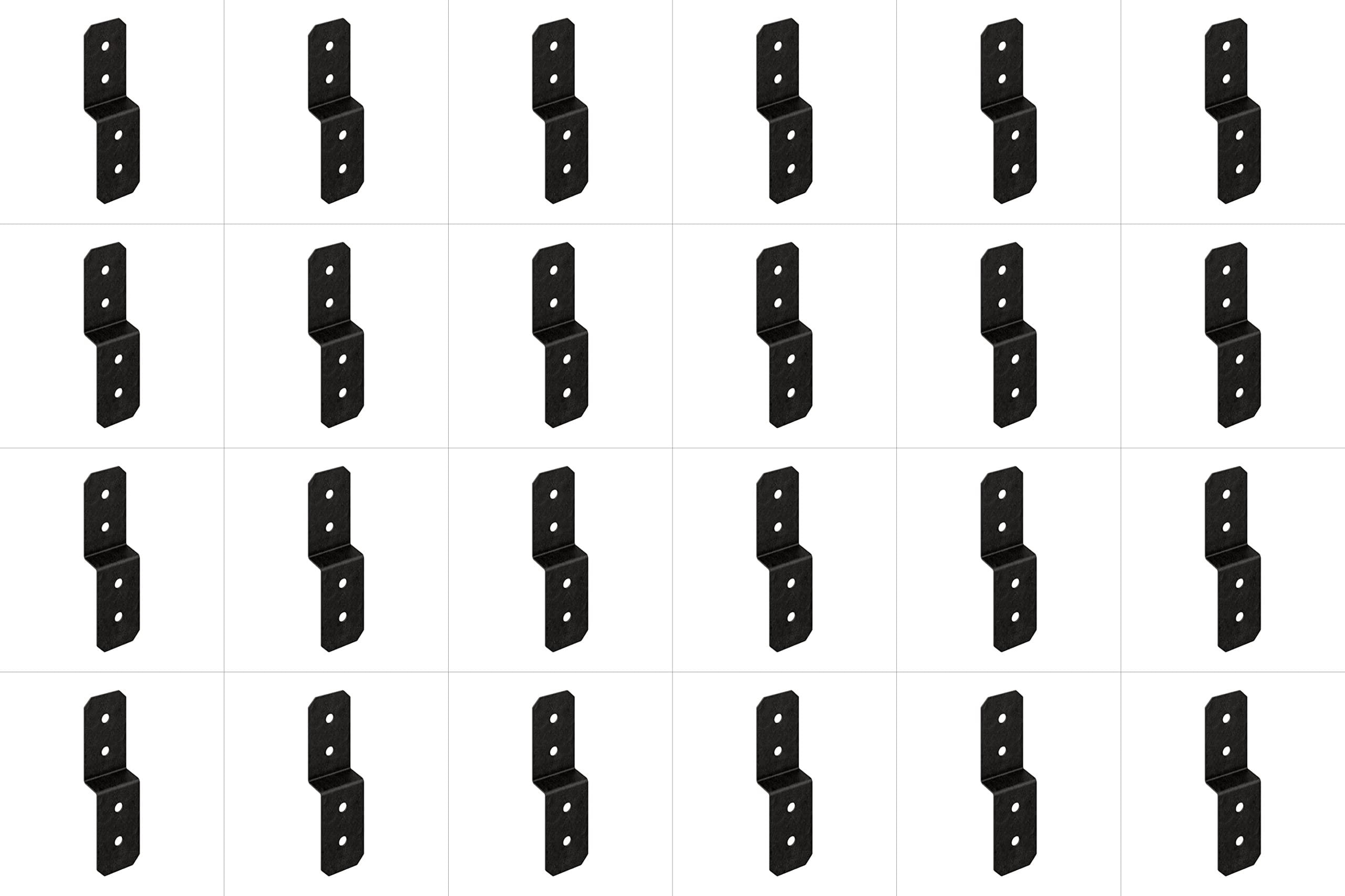 Simpson Strong Tie APVDJT2-4 Outdoor Accents Avant Collection 3 in. ZMAX, Black Powder-Coated Deck Joist Tie for 2X, 24-Pack