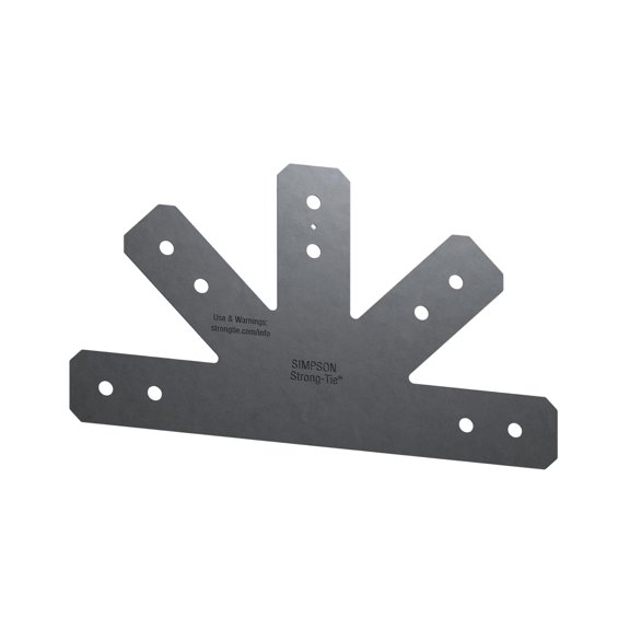 Simpson Strong-Tie APVGP1212-4 Outdoor Accents Avant Collection 12:12 Pitch, Black Powder-Coated Gable Plate for 4X Pack of 2