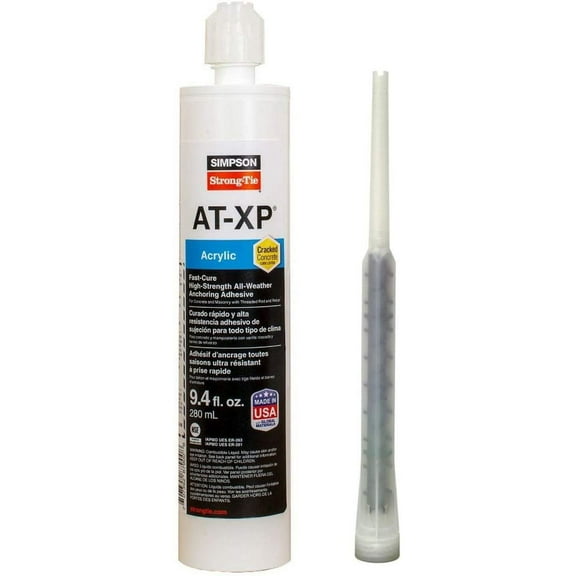Simpson Strong-Tie Anchoring Adhesive Concrete Anchor - Fast-Curing, Easy Installation - 9.4 oz Construction & DIY Use, Standard Hardware Spec