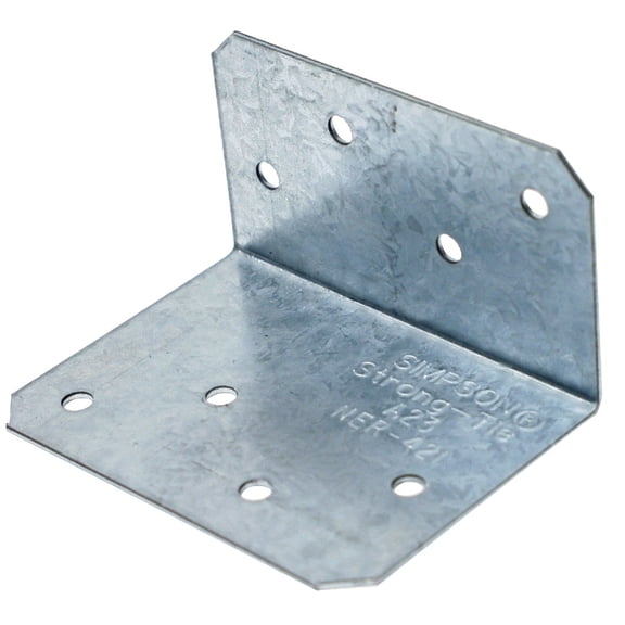 Simpson Strong-Tie Angle Zmax 2" H X 1-1/2" D X 2-3/4"W 18 Ga Zmax Galvanized Fasteners 4-10d