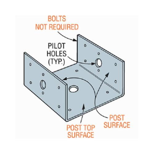 Simpson Strong Tie BC40Z G185 4x4 Post Cap Z-Max