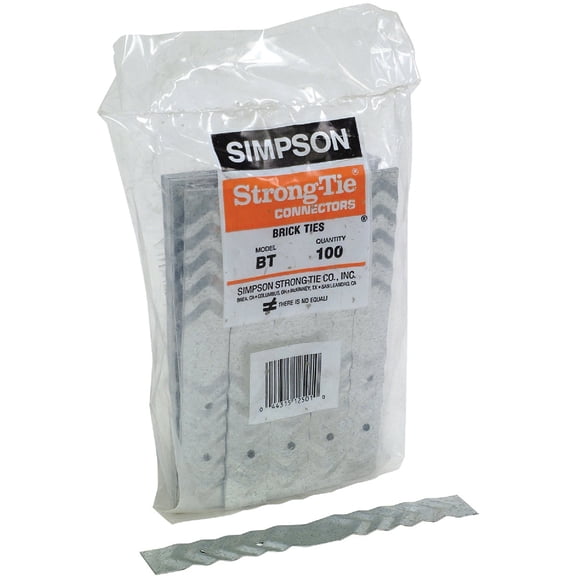 Simpson Strong Tie BT-R100-5 BT-R100 6-11/16 in. by 7/8 in. Brick Strap Tie 5-Pack