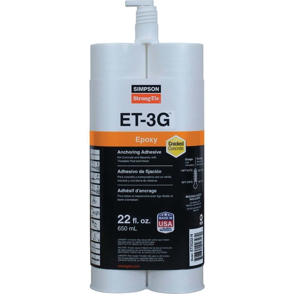 Simpson Strong-Tie 22 Oz. Epoxy Adhesive Cartridge with Nozzle & Extension