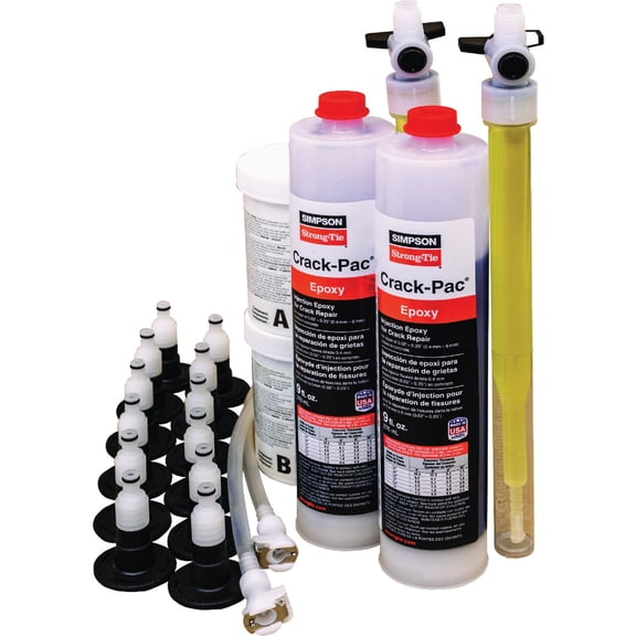 Simpson Strong-Tie ETIPAC2G10KT Crack-Pac 9-oz. Injection Epoxy Kit 2 Cartridges