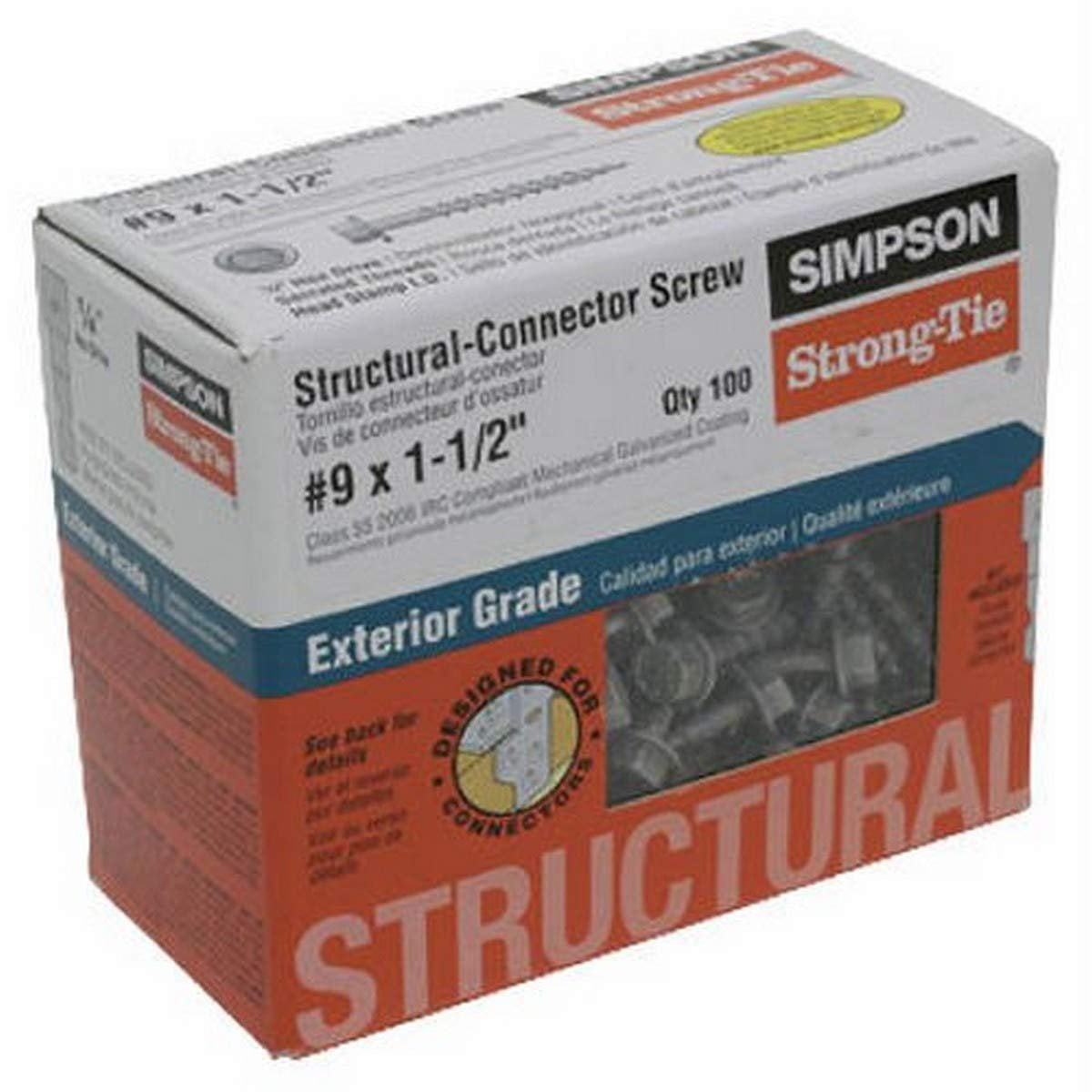 Simpson Strong-Tie Exterior Grade Hardware Screws, 1.5 in, 100 Pack