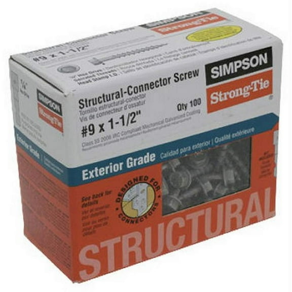 Simpson Strong-Tie Exterior Grade Hardware Screws, 1.5 in, 100 Pack