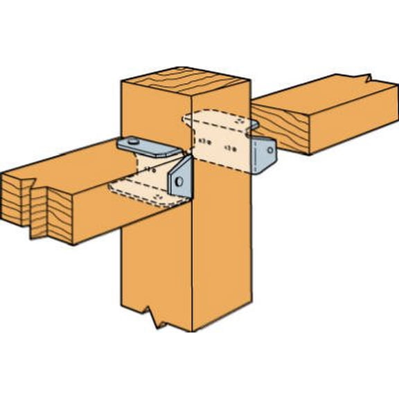 Simpson Strong-Tie FB24Z Fence Bracket Z-Max for Conencting Rails with Posts, 2 x 4-in. - Quantity 100