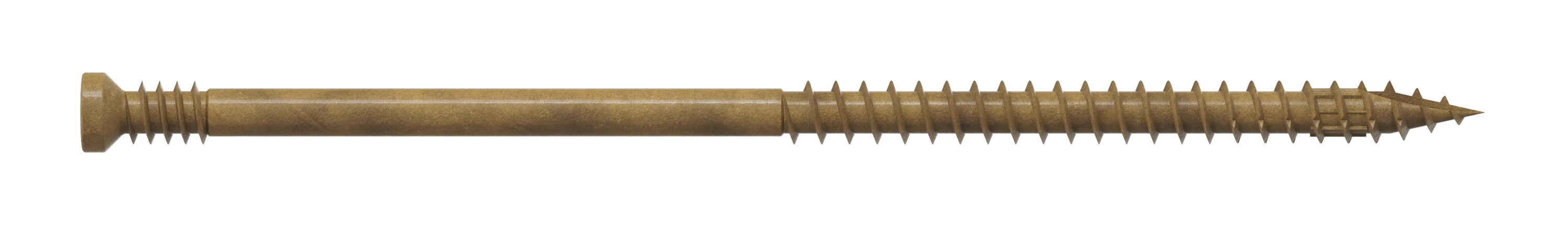 Simpson Strong-Tie FT09400MB #9 x 4 in. T15, Trim-Head, Quik Guard®, Tan Finish Trim Screw (1000-Qty)