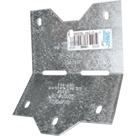 Simpson Strong Tie LS30Z ZMAX Galvanized 18-Gauge 3-3/8-Inch Adjustable L-Angle