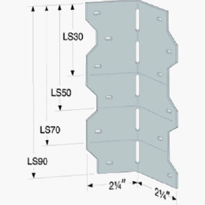 Simpson Strong Tie LS50 5 in. Adjustable L-Angle