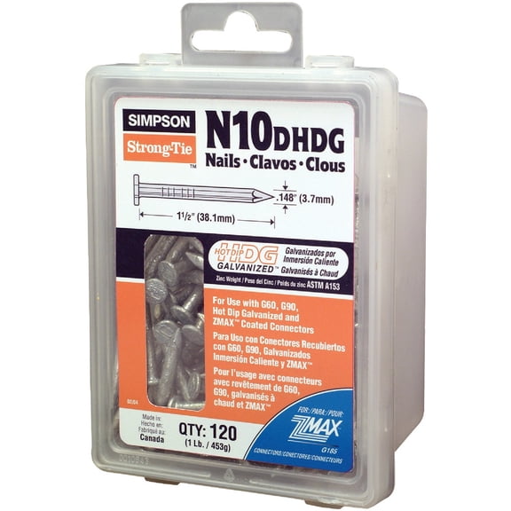 Simpson Strong Tie N10DHDG-R 10D by 1-1/2 Hot-Dip Galvanized Nails (1-lb)