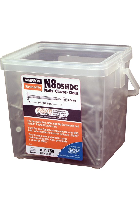 Strong-Tie N8D5HDG-R 8D Hardware Nails, Steel, 750 Piece