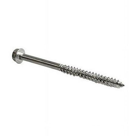 Simpson Strong-Tie  No.2 x 6 in. Star Hex Washer Head Galvanized Steel Structural Screws - Silver - 6 in.