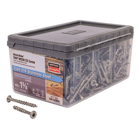 Simpson Strong-Tie No. 8 X 1-5/8 in. L Lobe Flat Head Deck Screws 2.5 lb 350 pk