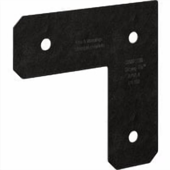 Simpson Strong-Tie Outdoor Accents Avant Collection ZMAX Black Powder-Coated L Strap - Pack of 6 Value Multipack