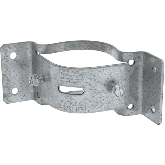 Simpson Strong-Tie PGTIC2Z-R PGTIC ZMAX Galvanized Inside-Corner Pipe Grip Tie for 2 in. Pipe (Pack of 24)