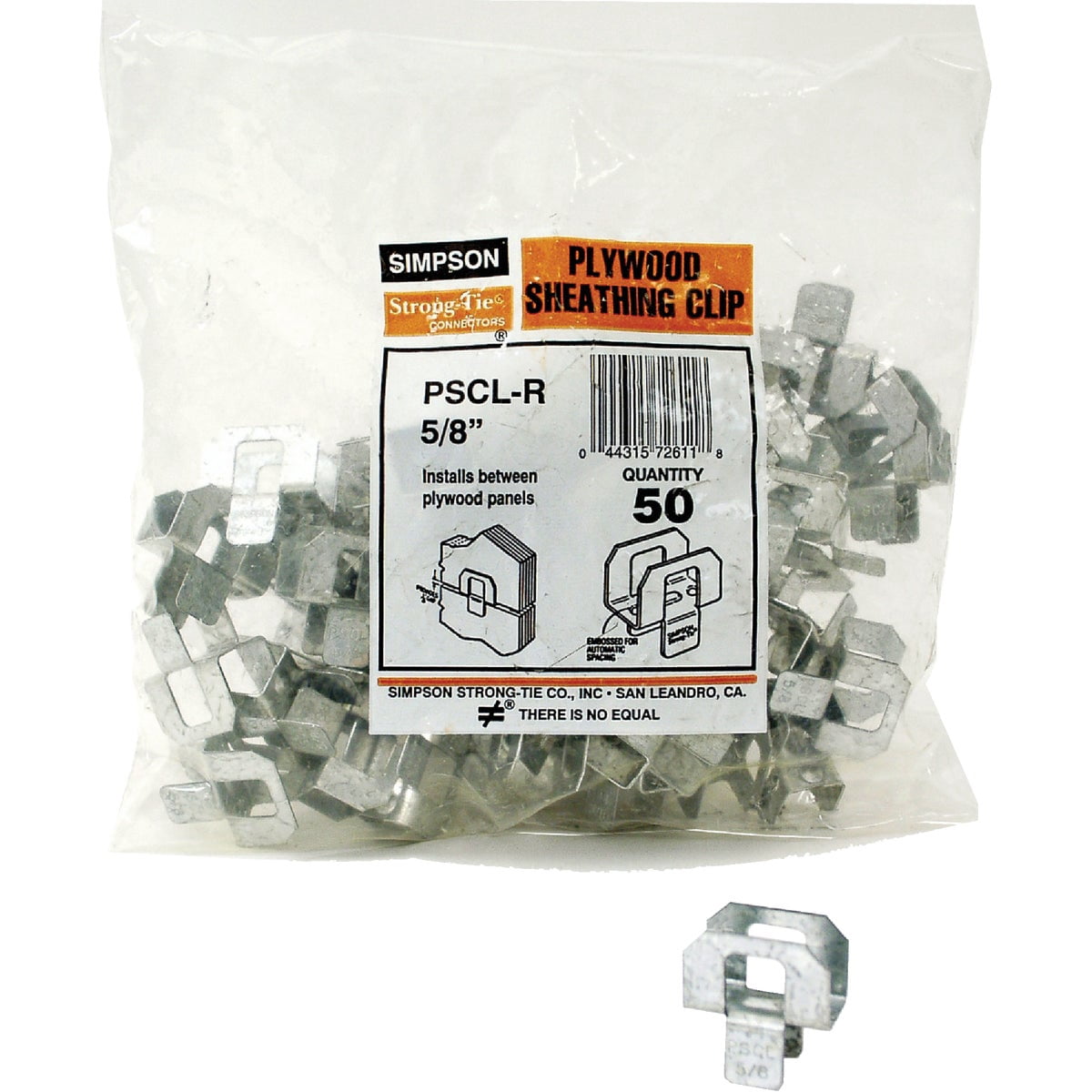 Simpson Strong Tie PSCL 5/8-R50 Panel Sheathing Clip, by Simpson Strong ...