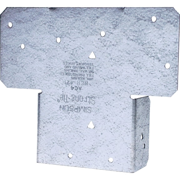 Simpson Strong-Tie Post Cap 6-1/2" L X 3-9/16"W Zmax Galvanized — Residential Use, Standard Application