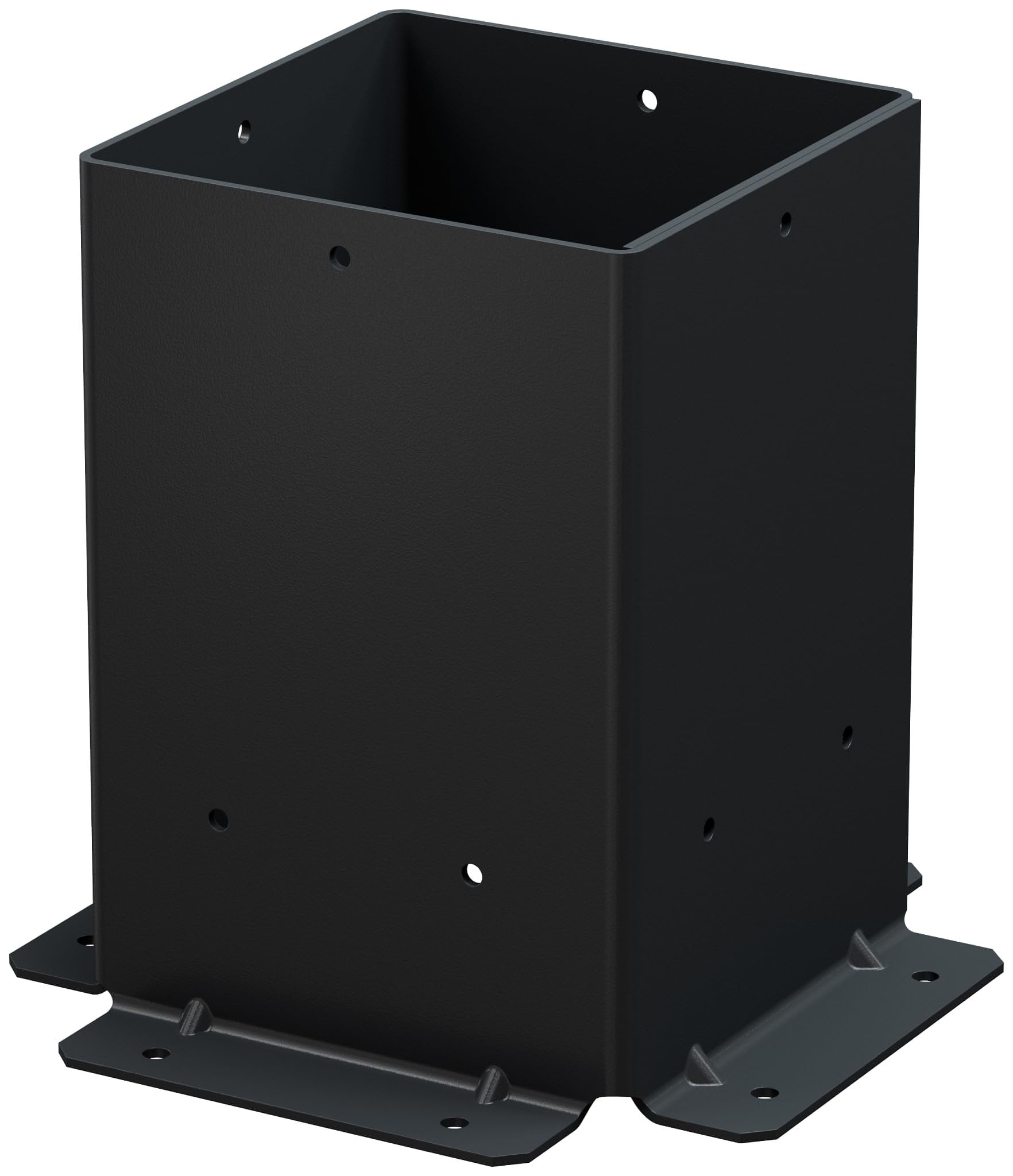 Simpson Strong-Tie SAGE-B66-KT2 Outdoor Accents Sage System Black Powder-Coated Post Base for 6x6 Lumber with Included Color-Matched Connector Screws Pack of 2