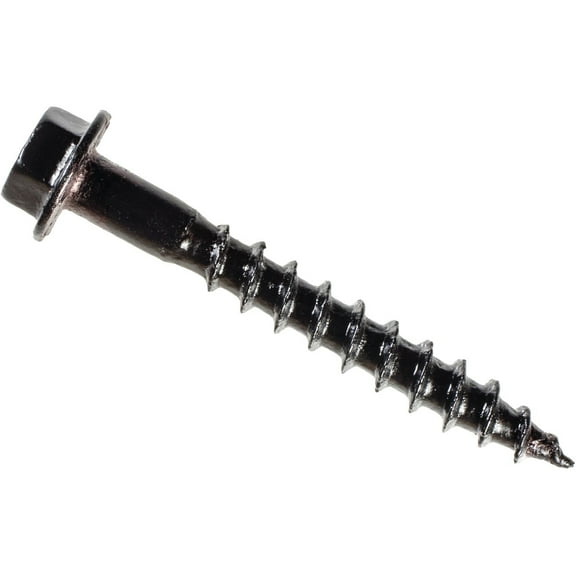 Simpson Strong-Tie SD10112DBBR50 - #10 x 1-1/2 Inch Strong Drive SD Connector Screws - 1/4 Inch Hex Head, Black Double-Barrier Coating, Hex Bit Included, for Construction Home Improvement (Box of 50)