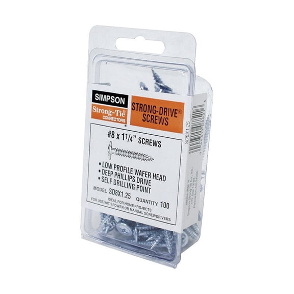 Simpson Strong-Tie 100 5/32x1-1/4 Wd Screw SD8X1.25-R