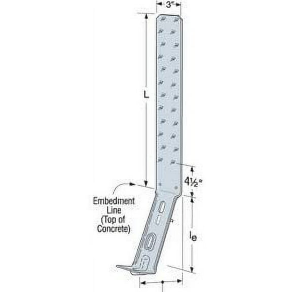 Simpson Strong-Tie STHD14 Strap Tie Holdown, Structural Straps, 14 gauge, Galvanized