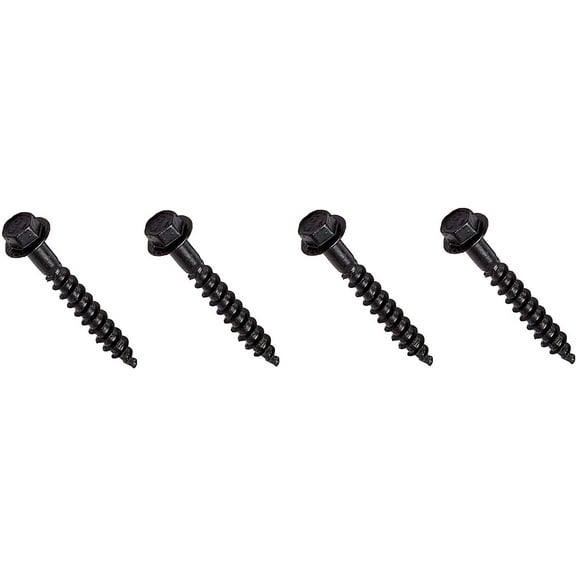 Simpson Strong Tie Simpson Outdoor Accents SD10112DBBR50#10 x 1-1/2-inch Hex Head Black Powder-Coat Connector Screw 50-Pack, 1-1/2" Fur Pak