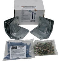 Simpson Strong-Tie Simpson Strong Tie Gusset Angle Hurricane Tie Kit for Masonry with Titan Screws - Pack of 4 Multipack Supply