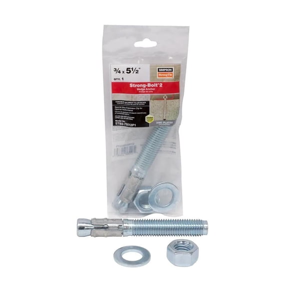 Simpson Strong-Tie Strong-Bolt 2-3/4 In. x 5-1/2 In. Wedge Anchor STB2-75512P1
