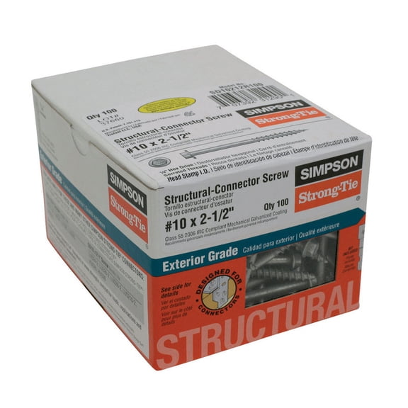 Strong-Drive 100 #10x2-1/2 Wd Screw SD10212R100-R