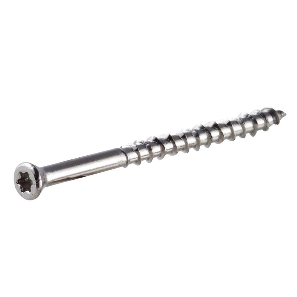 Simpson Strong Tie T07225WPB 7 x 2-1/4" Trim Head Star Drive Hardwood Decking Screws 316 Stainless Steel - 1750 per Package