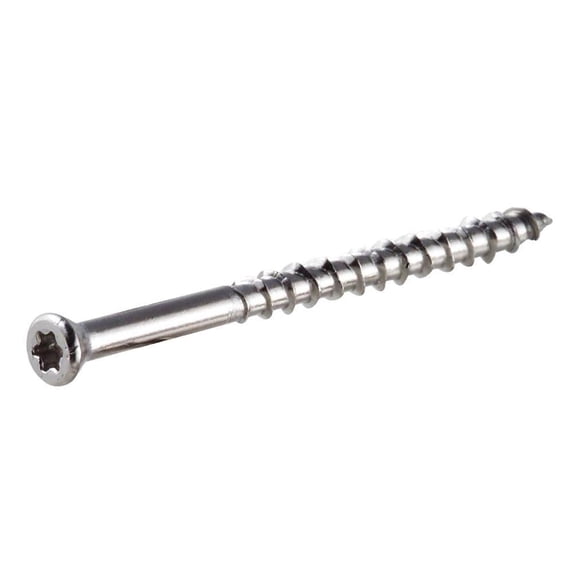 Simpson Strong Tie T07225WPB 7 x 2-1/4" Trim Head Star Drive Hardwood Decking Screws 316 Stainless Steel - 1750 per Package