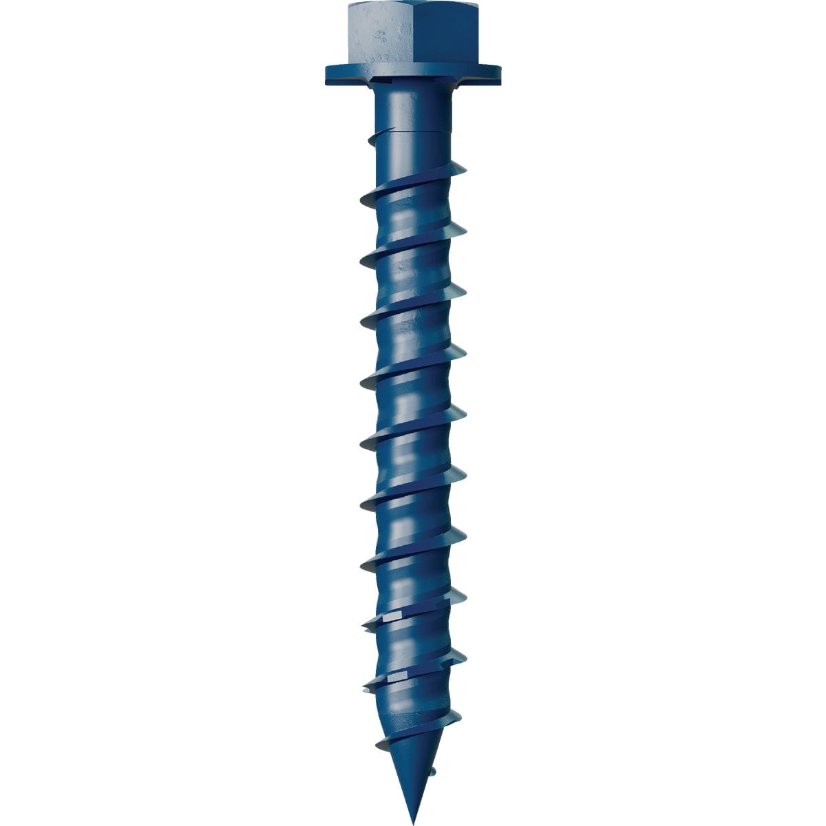 Simpson Strong-Tie TNT25134HC75 Titen Turbo — 1/4 in. x 1-3/4 in. Hex-Head Concrete and Masonry Screw, Blue (75-Qty)