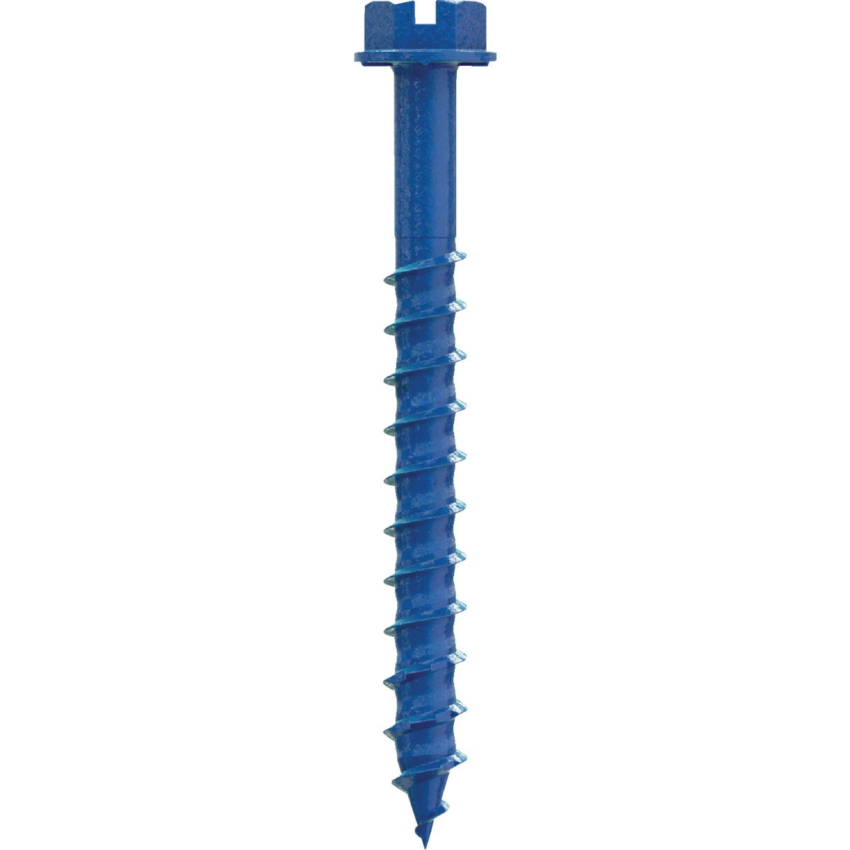 Simpson Strong-Tie TNT25214HC75 Titen Turbo — 1/4 in. x 2-1/4 in. Hex-Head Concrete and Masonry Screw, Blue (75-Qty)