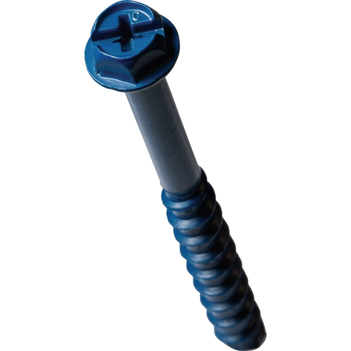 Simpson Strong-Tie TNT25234H Titen Turbo — 1/4 in. x 2-3/4 in. Hex-Head Concrete and Masonry Screw, Blue (100-Qty)