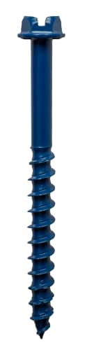 Simpson Strong-Tie TNT25234HC75 Titen Turbo — 1/4 in. x 2-3/4 in. Hex-Head Concrete and Masonry Screw, Blue (75-Qty)