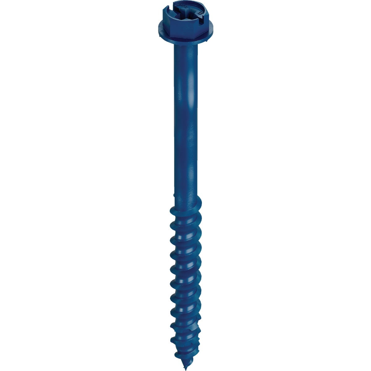Simpson Strong-Tie TNT25314H Titen Turbo — 1/4 in. x 3-1/4 in. Hex-Head Concrete and Masonry Screw, Blue (100-Qty)