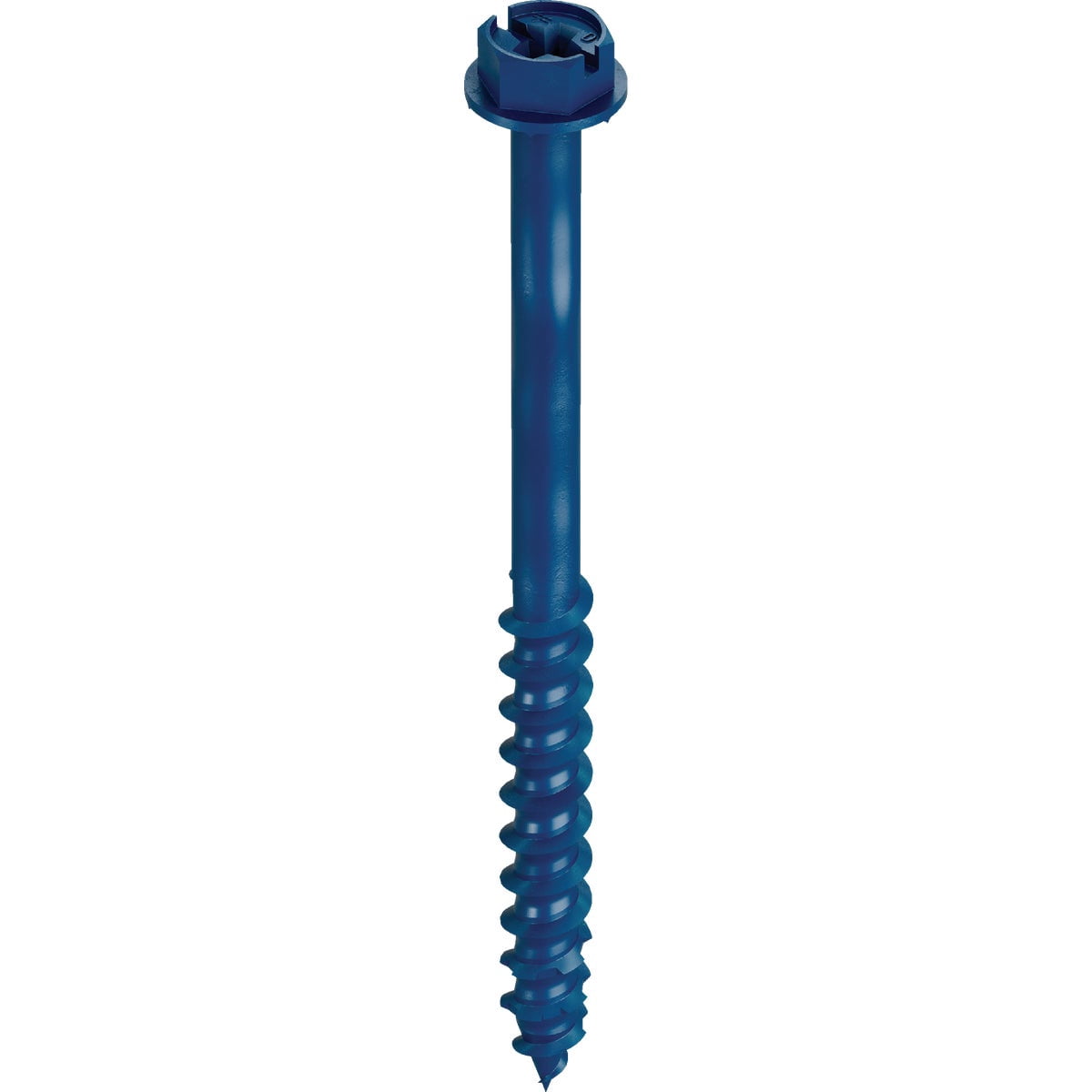 Simpson Strong-Tie TNT25314HC75 Titen Turbo — 1/4 in. x 3-1/4 in. Hex-Head Concrete and Masonry Screw, Blue (75-Qty)