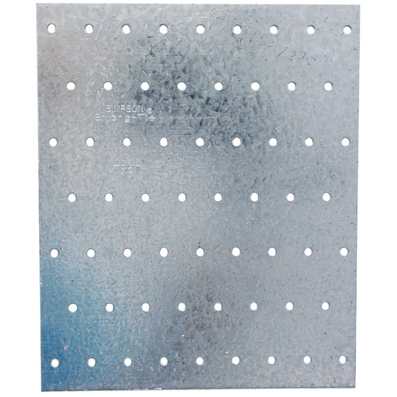 Simpson Strong-Tie Tie Plate - Galvanized Steel, 20 Ga - 7 In L x 5.75 In W, Silver Residential Use, Standard Application