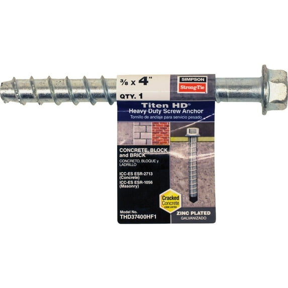 Titen HD 3/8 in. x 4 in. Heavy-Duty Screw Anchor THD37400HF1