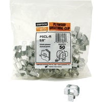 Simpson Strong-Tie 5/8 In. 20 ga Galvanized Steel Plywood Clip (50-Pack)