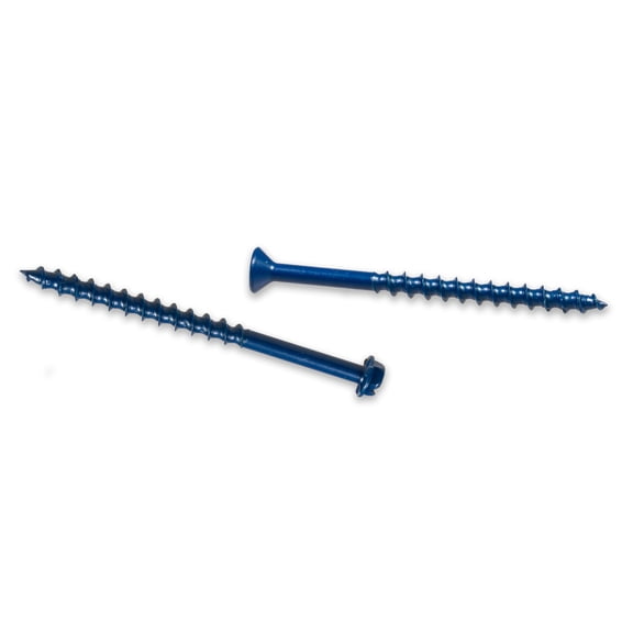 Simpson Strong-Tie TNT25334HC75 Titen Turbo — 1/4 in. x 3-3/4 in. Hex-Head Concrete and Masonry Screw, Blue (75-Qty)