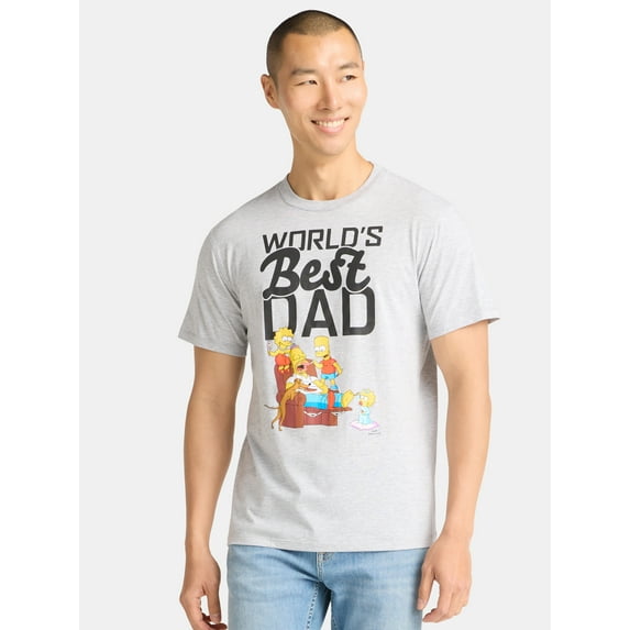 Simpson's Father's Day, Men's & Big Men's Graphic Tee, Sizes XS-5XL