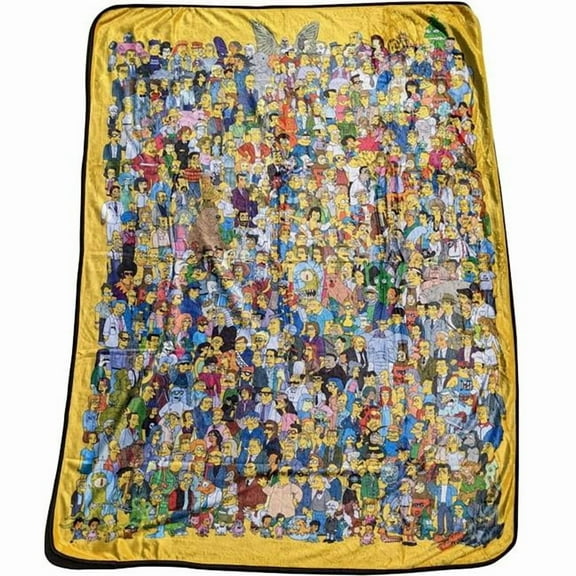 Simpsons 826462 The Simpsons TV Show Characters Lineup Fleece Throw Blanket