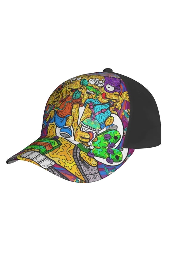 Simpsons Anime Baseball Cap Hats Adjustable Snapback Caps Cool Dad Hat for Men Women Teens Best Gift