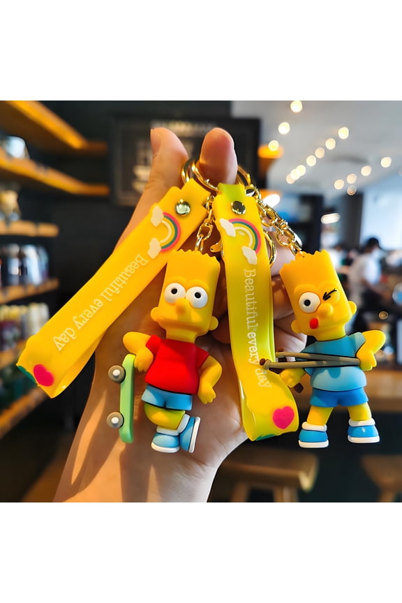 Simpsons Anime Keychain, Accessories for Backpack, Handbag, Purse Decoration