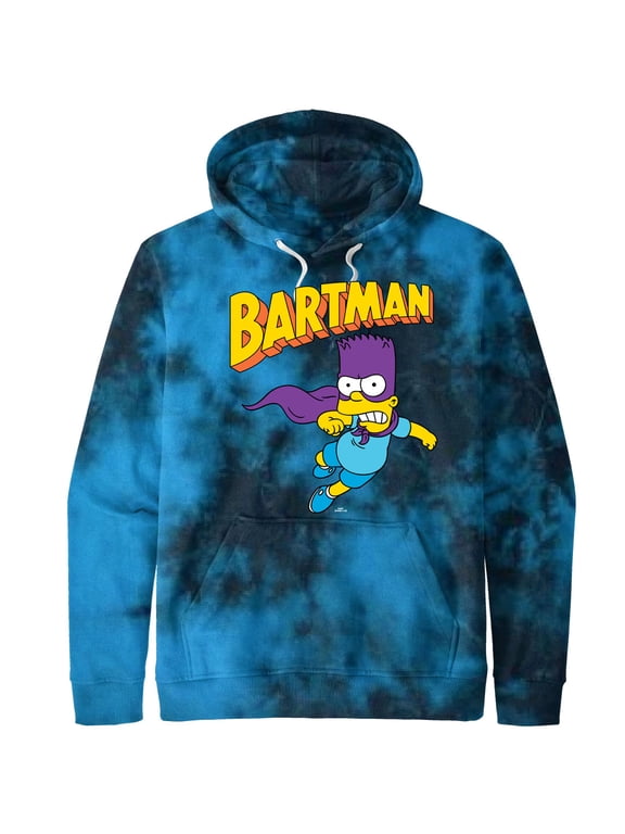 Simpsons - Bartman Mens Tie Dye Pullover Hoodie