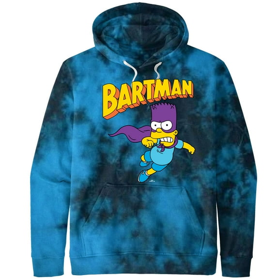 Simpsons - Bartman Mens Tie Dye Pullover Hoodie