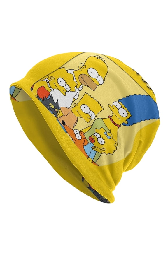 Simpsons Beanie Hat Cap 3D Print Soft Slouchy Beanies Hat